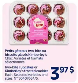 Walmart two-bite cupcakes or Kimberley's frosted cookies offer