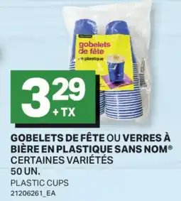 L'Intermarché GOBELETS DE FÊTE OU VERRES À BIÈRE EN PLASTIQUE | PLASTIC CUPS, 50 UN offer