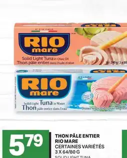 L'Intermarché THON PÂLE ENTIER 3 X 64/80 G | SOLID LIGHT TUNA offer