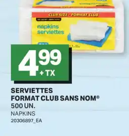 L'Intermarché SERVIETTES FORMAT CLUB | NAPKINS, 500 UN offer