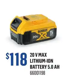 Canac 20 V MAX Lithium-Ion Battery 5.0 Ah offer