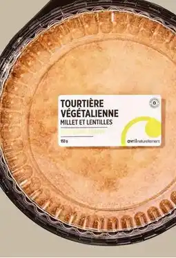 Avril sur la tourtière végétalienne millet et lentilles offer