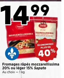 Val-Mont Fromages râpés mozzarella Saputo offer