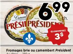 Val-Mont Fromages brie ou camembert Président offer