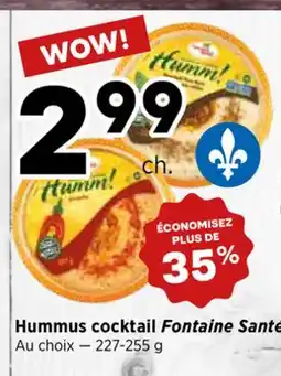 Val-Mont Hummus cocktail Fontaine Sante offer