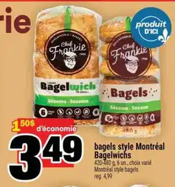 Super C bagels style Montréal Bagelwichs offer