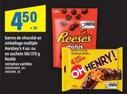 Maxi barres de chocolat en emballage multiple offer