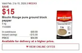 Moulin Rouge pure ground black pepper