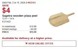 Costco Sagetra wooden pizza peel offer