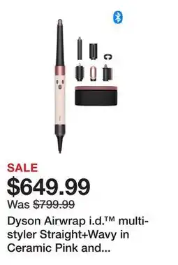 Sephora Dyson Airwrap i.d. multi-styler Straight+Wavy in Ceramic Pink and Rose Gold offer