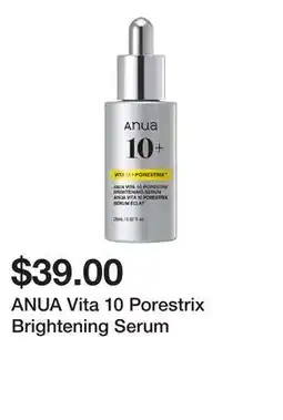 Sephora ANUA Vita 10 Porestrix Brightening Serum offer
