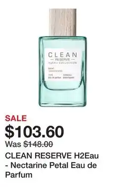 Sephora CLEAN RESERVE H2Eau - Nectarine Petal Eau de Parfum offer