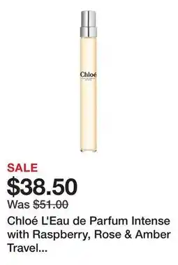 Sephora Chloé L'Eau de Parfum Intense with Raspberry, Rose & Amber Travel Spray offer