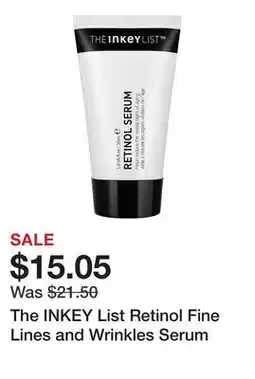 Sephora The INKEY List Retinol Fine Lines and Wrinkles Serum offer