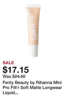 Sephora Fenty Beauty by Rihanna Mini Pro Filt'r Soft Matte Longwear Liquid Foundation offer