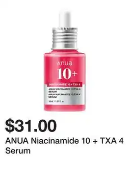 Sephora ANUA Niacinamide 10 + TXA 4 Serum offer