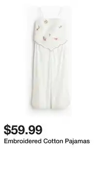 H&M Embroidered Cotton Pajamas offer