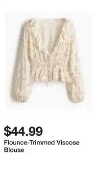 H&M Flounce-Trimmed Viscose Blouse offer