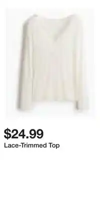 H&M Lace-Trimmed Top offer
