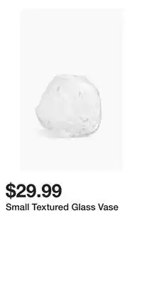 H&M Small Textured Glass Vase offer