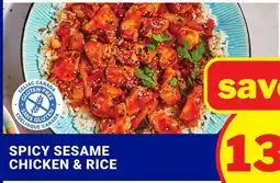 M & M Food Market SPICY SESAME CHICKEN & RICE offer