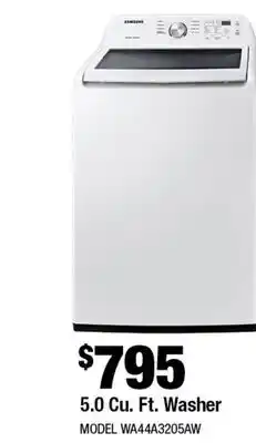 Home Depot 5.0 Cu.Ft.washer offer
