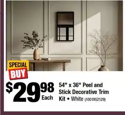 Home Depot 54 x 36 Peel and Stick Decorative Trim Kit offer