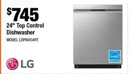 Home Depot 24 Top Control Dishwasher offer