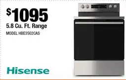 Home Depot 5.8 Cu.Ft.Range offer