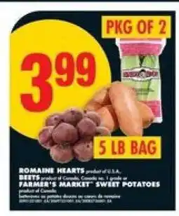 No Frills Romaine Hearts, Beets, Farmer's Market Sweet Potatoes offer