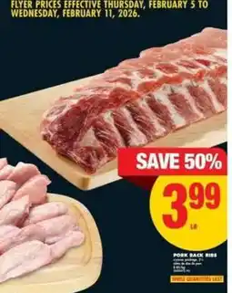 No Frills PORK BACK RIBS offer