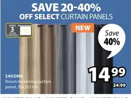 JYSK SAVONA Room darkening curtain panel offer