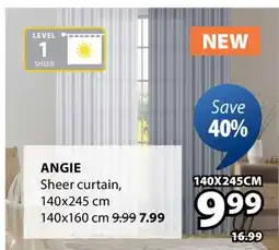 JYSK ANGIE Sheer curtain offer