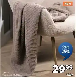 JYSK MYSKE Throw, knit offer