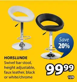 JYSK HORSLUNDE Swivel bar stool offer