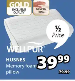 JYSK HUSNES Memory foam pillow offer
