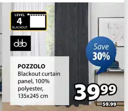JYSK POZZOLO Blackout curtain panel offer