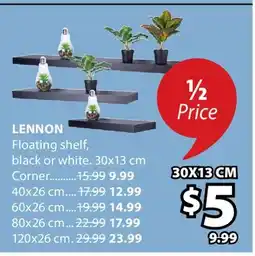 JYSK LENNON Floating shelf offer