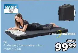 JYSK F3 Fold-a-bed, foam mattress offer