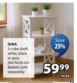 JYSK DINA 3-cube shelf offer