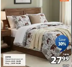 JYSK ASPEN Flannel duvet cover set offer