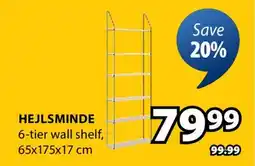 JYSK HEJLSMINDE 6-tier wall shelf offer