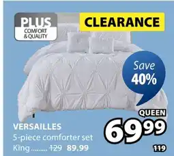 JYSK VERSAILLES 5-piece comforter set offer