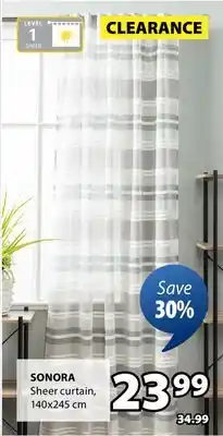 JYSK SONORA Sheer curtain offer
