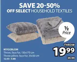 JYSK MYGGBLOM Throw offer