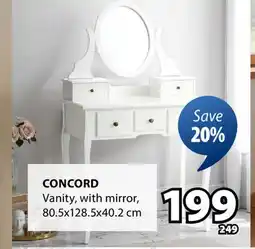 JYSK CONCORD Vanity offer
