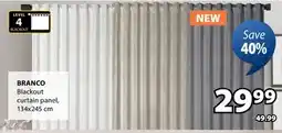 JYSK BRANCO Blackout curtain panel offer