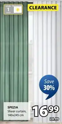 JYSK SPEZIA Sheer curtain offer