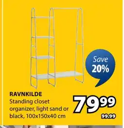 JYSK RAVNKILDE Standing closet organizer offer