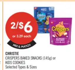 Shoppers Drug Mart CHRISTIE CRISPERS BAKED SNACKS (145g) or KIDS COOKIES offer